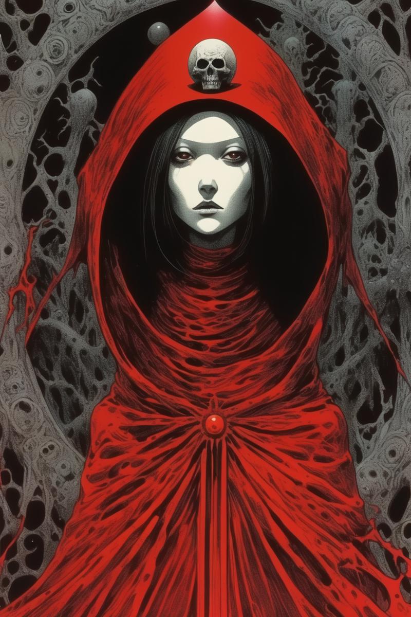 00531-1374322491-_lora_Philippe Druillet Style_1_Philippe Druillet Style - porteait the red robed priestess by, tsutomu nihei, Junji Ito. dark to.png